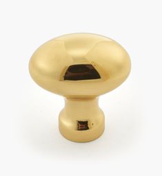 a golden door knob on a white background