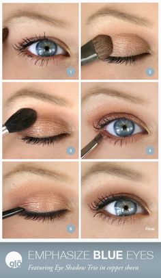 Eyeshadow For Blue Eyes, Natural Eyeshadow, Makeup For Blondes, Hooded Eye Makeup, How To Apply Eyeshadow, Makijaż Smokey Eye, Eye Makeup Tips, Natural Eyes, Natural Eye Makeup