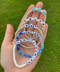 team jeremiah / conrad / or belly bracelet bundles. please let me know which you prefer in the notes/comments section! Jeremiah Conrad, Bracelet Bundles, Team Jeremiah, Gavin Casalegno, Cute Bracelets, Blue Beads, Arm Band, Friendship Bracelets, Jewelry Bracelets