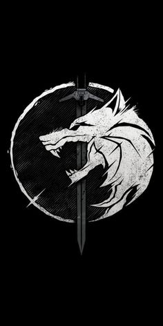 Witcher Tattoo, Dessin Game Of Thrones, Fenrir Tattoo, Witcher Wallpaper, Traditional Tattoo Designs, Witcher Art, Tattoo Style Drawings, Dark Phone Wallpapers, Wolf Tattoos