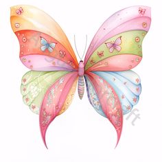 a colorful butterfly is flying in the air