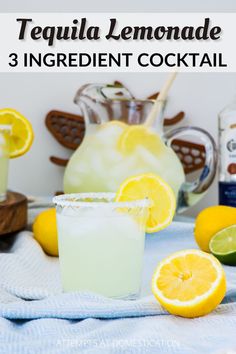 tequila lemonade 3 ingredient cocktail recipe