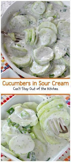 cucumbers in sour cream can't stay out of the kitchen and cook