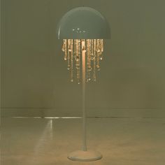 a table lamp that has some lights on it