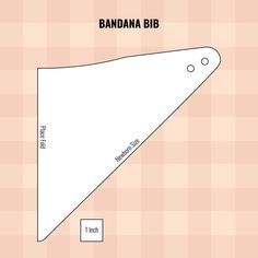 an image of a triangle with the name bandana bib on it and two dots at the bottom