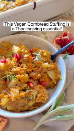 this vegan cornbread stuffing is a thanksgiving essential