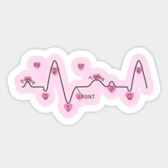 Hand-drawn electrocardiogram. Perfect for health professionals, students, or just people who love medical designs. Grab this as a gift for your girlfriend, boyfriend, sister, or brother. -- Choose from our vast selection of stickers to match with your favorite design to make the perfect customized sticker/decal. Perfect to put on water bottles, laptops, hard hats, and car windows. Everything from favorite TV show stickers to funny stickers. For men, women, boys, and girls. Ems Stickers, Medicine Stickers, Hospitalcore Aesthetic, Heart Vitamins, Nurse Clipboard, Girly Stickers, Medical Stickers, College Graduation Cap Decoration, Heart Monitor