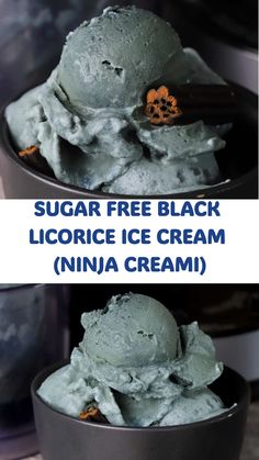 two pictures showing different types of ice cream