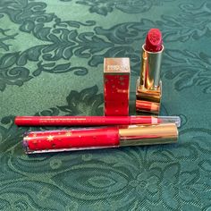 Brand New All 3 Never Used Or Swatched Limited Edition Holiday Gift Set 2022! 3 Lot - All 3 Are Full Size If Purchased Separately : Red 07 Double Wear Lipliner: $28 Immortal Pure Color Envy Lipstick: $33 Limited Edition Tender Trap Pure Color Envy Gloss:$29 Limited Edition Check Out My Other Rare Estee Lauder And Other Makeup Items - Bundle And Save! Estee Lauder Makeup, Double Wear, Holiday Gift Sets, Makeup Items, Estee Lauder, Makeup Lipstick, Pure Color, Lip Liner, Womens Makeup