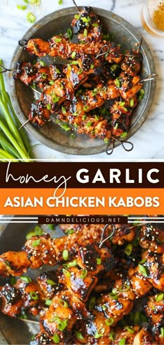 Asian Chicken Kabobs, Honey Garlic Marinade, Garlic Marinade, Summer Grilling Recipes, Chicken Kabobs, Summer Recipes Dinner, Asian Chicken, Summer Eating, Health Dinner Recipes