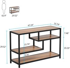 Storage, Living Room Furniture, Media Units & TV Stands, Console Tables, Side Tables, Tables, Hallway Furniture - Tribesigns Metallic Tv Stand Ideas, Entry Table Rustic, Large Console Table, Entry Console Table, Hall Console, Industrial Tv Stand, Serving Stand, Hall Console Table