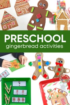 gingerbread activities for preschool and toddlers to do with the kids at christmas time