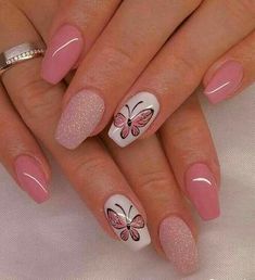 Patrick Nagel, Butterfly Nail Designs, Butterfly Nail Art, Holiday Nail Art, Best Nail Art Designs, Pretty Nail Art, Butterfly Nail, Nail Designs Spring, Nail Art Summer