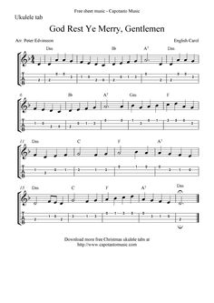 sheet music with the words god rest ve merry gentlemen