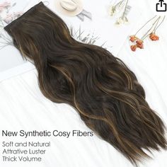 Synthetic Hair Extensions Adjustable Size W/ 4 Clips. Water Wave (20 Imch) Roasted Coffee Caramel Brown Coffee Caramel, Caramel Coffee, Roasted Coffee, Synthetic Hair Extensions, Caramel Brown, Water Waves, Loose Waves, Synthetic Hair, Wig Hairstyles