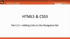 an orange and white background with the words htmls & css3 part 2 adding links to the navigation bar