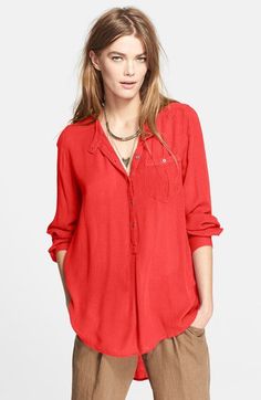 Free People Boyfriend Button Down Top | Nordstrom