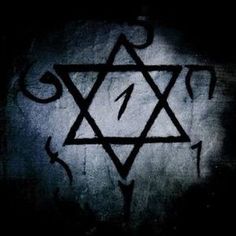 the star of david on a dark background