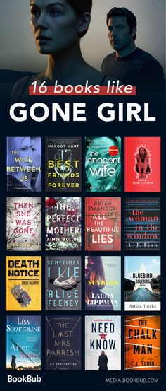 A reading list of books like Gone Girl, including exciting thrillers to read in 2018 and other great novels. Thriller Ideas, Gone Girl Book, Books With Plot Twists, Novels Books, Big Books, List Of Books, Gone Girl