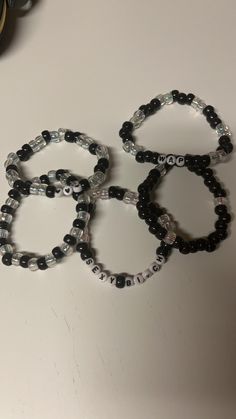 Set of 5 matching/themed Kandi Beaded Bracelets.  Perfect for Lost Lands Order to get it them in time! Made with stretchy string! Emo Bracelets, Emo Kandi, Kandi Inspiration, Concert Bracelets, Scene Clothes, Bracelets Kandi, Rave Bracelets, Scene Jewelry, Kandi Inspo