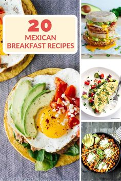 20 mexican breakfast recipes with the title overlay