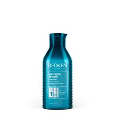 Redken Extreme Length Shampoo is formulated with Biotin, Castor Oil & Redken's Length Care Complex to helps strengthen damaged hair to lengthen. Extreme Length Shampoo helps hair lengthening by preventing breakage to achieve your desired length. BEST FOR: • All hair types and textures • Fortifying and protecting length • Damaged hair lacking protein BENEFITS • Reduce breakage by 81% when using the full system of Extreme Length Shampoo, Extreme Length Conditioner, and Extreme Length Leave-In Trea Redken Extreme Length, Redken Shampoo, Redken Extreme, Protein Benefits, Hair Lengthening, Target Hair Products, Help Hair Grow, Grow Long Hair, Big Bottle