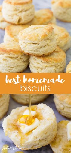 biscuits with butter and honey on them are the best homemade biscuits for breakfast