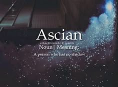 an advertisement for the movie ascian