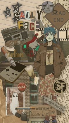 #sallyface #videogames #grunge Sallyface Aesthetic, Sally Face Background, Grunge Wallpapers, Spider Web Drawing, Sally Fisher, Sal Fisher, Gothic Wallpaper