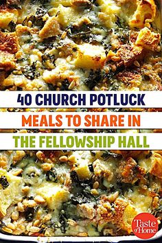 the cover of 40 church potluck meals to share in the fellowship hall