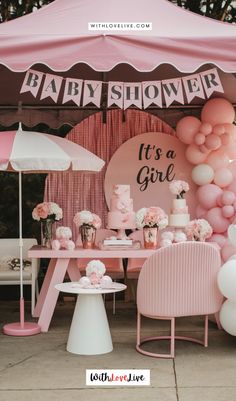 Create a cozy and stunning baby shower style with this option, it is a very comfortable choice for people who want to bring everyone together while celebrating the coming of their adorable baby gi Baby Shower Ideas Girl, Girl Baby Shower Decor, Bow Baby Shower