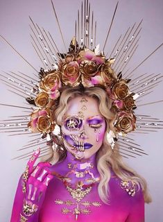 Vanessa Davis, Fantasy Make-up, Halloween Make-up Looks, Cool Halloween Makeup, Amazing Halloween Makeup, Theatrical Makeup, Halloween Makeup Inspiration, Skull Makeup, Special Effects Makeup