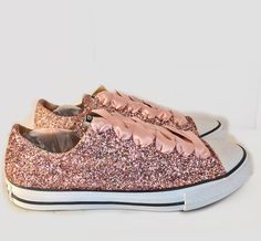 Womens Converse All Stars White Wedge Heel Bling Crystals Bride Wedding Shoes Pink Glitter Converse, Diy Wedding Shoes, White Wedge Heels, Wedding Shoes Sneakers, Glitter Wedding Shoes, Glitter Converse, Bride Wedding Shoes, Sparkly Wedding Shoes, Converse Wedding Shoes