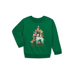 Ho, ho, hokeep her outfit extra jolly with Holiday Times Christmas Sweatshirt. A fun addition to her everyday wardrobe, this festive sweatshirt features long sleeves, ribbed trim and is the perfect pick for holiday gatherings and family photos. Simply pair this super-soft sweatshirt with joggers or a skirt and shes ready to hit the Christmas party circuitlooking and feeling good! Size: 2T.  Color: Green.  Gender: female.  Age Group: toddler. Christmas Toddler, Girls Sweatshirt, Toddler Christmas, Feeling Good, Holiday Time, Girl Sweatshirts, Size 4t, Holiday Gathering, Girls Long Sleeve