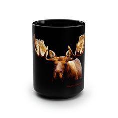 Unique Gift Ceramic Mug by the Austin Collection Alaska Moose, Moose Mug, Castle Scotland, Black Mugs, Animal Wildlife, Funny Mom Gifts, Chocolate Cinnamon, Chocolate Cream, Funny Mom