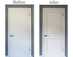 before and after pictures of an interior door