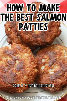 Four salmon patties on a white plate that have been fried. Salmon Cakes With Canned Salmon Southern, Salmon Patties Recipe Canned With Bread Crumbs, How To Cook Salmon Patties, Moist Salmon Patties, How To Cook Canned Salmon, Salmon Patties Recipe Canned Healthy, Salmon Patties With Panko Bread Crumbs, Canned Salmon Recipes Baked, Southern Salmon Patties Recipe