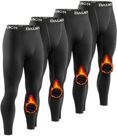 PRICES MAY VARY. Heated and Warm:The mens thermal compression pants are designed for you to keep the warm in winter.Fleece lined inside help you preserve heat when you stay in cold weather. 4 Way Stretch:Mens thermal baselayer made of stretchable fabric,these thermal tights pants can effectively protect muscles and reduce muscle shaking during intense exercise. Moisture Wicking: The fabric of thermal compression pants is quick-drying and breathable,both at home or after sport, these thermal legg Mens Compression Pants, Thermal Tights, Thermal Pants, Thermal Leggings, Mens Leggings, Mens Compression, Mens Thermals, Winter Leggings, Compression Pants