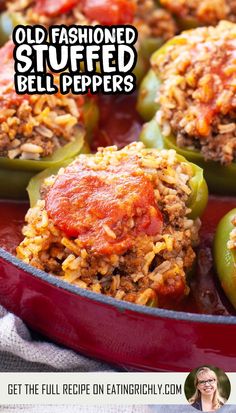 A shallow red Dutch oven filled with beef and rice stuffed bell peppers in a red sauce. Casual Fashion Style, Beef Casserole Recipes, Easy Casserole Recipes