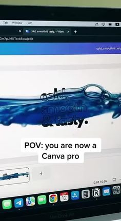 a computer screen with the words pov you are now a canva pro on it