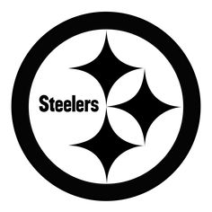 the nfl logo is shown in a black and white circle with the word pittsburgh on it