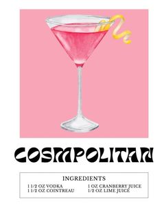 a pink cocktail with an orange garnish in it