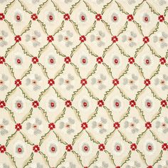 Schumacher Claremont Embroidery Crimson Fabric Charles Faudree, Flame Test, Scarf Ideas, Paint Inspo, Decorative Leaves, Schumacher Fabric, Embroidery Book, Wonderful Flowers, Trellis Pattern