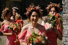 Straw flowers grown on my allotment and then I made the flower crowns for my bridesmaids ✨💕 Hen Do Flower Crown, Flower Crown Midsommar, Flower Crowns And Fearsome Things, Swedish Flower Crown, Swedish Midsummer Flower Crown, Growing Flowers, Flower Crafts