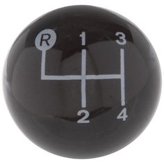 a black ball with white numbers on it