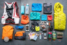 an assortment of items laid out on the ground