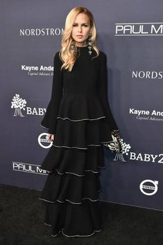 Rachel Zoe wearing Rachel Zoe Resort Paola Tiered Gown Tiered Gown, Vestidos Maxi, Fantasy Gowns, Celeb Style, November 11, Wardrobe Style, Fashion Icon