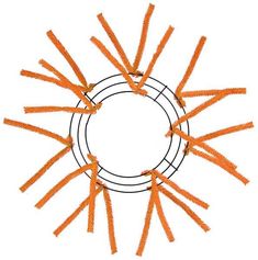 10-20 Small Pencil Work Wreath Form: Orange - XX167820 - The Wreath Shop Pencil Wreath, Orange Pencil, Pencil Work, Metal Wreath Frame, Work Wreath Forms, Wire Wreath Forms, Wire Wreath Frame, Wreath Frame, Work Wreath