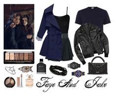 a fashion look from november 2012 featuring black dress, blue coat and leather purses