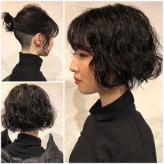 Messy Bob Undercut, Curly Short Hair Undercut, Woman Undercut Short Hair, Wavy Bob With Undercut, Shaggy Bob Undercut, Different Types Of Short Haircuts, Short Hairstyle Women Alternative, Undercut Ponytail Women, Medium Hair With Undercut